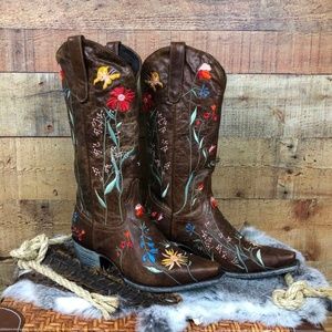 Lane Flower Cowgirl Boots